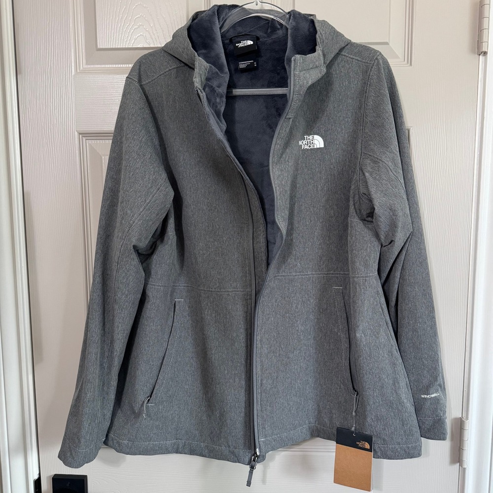 The North Face Shelbe Raschel Jacket Grey WindWall Fleece 1X Outdoor Hiking NEW
